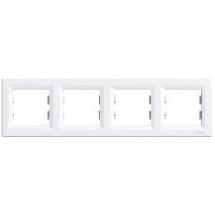 Schneider Electric EPH5800421 Asfora Beyaz 4'Lü Yatay Çerçeve