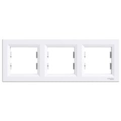 Schneider Electric EPH5800321 Asfora Beyaz 3'Lü Yatay Çerçeve