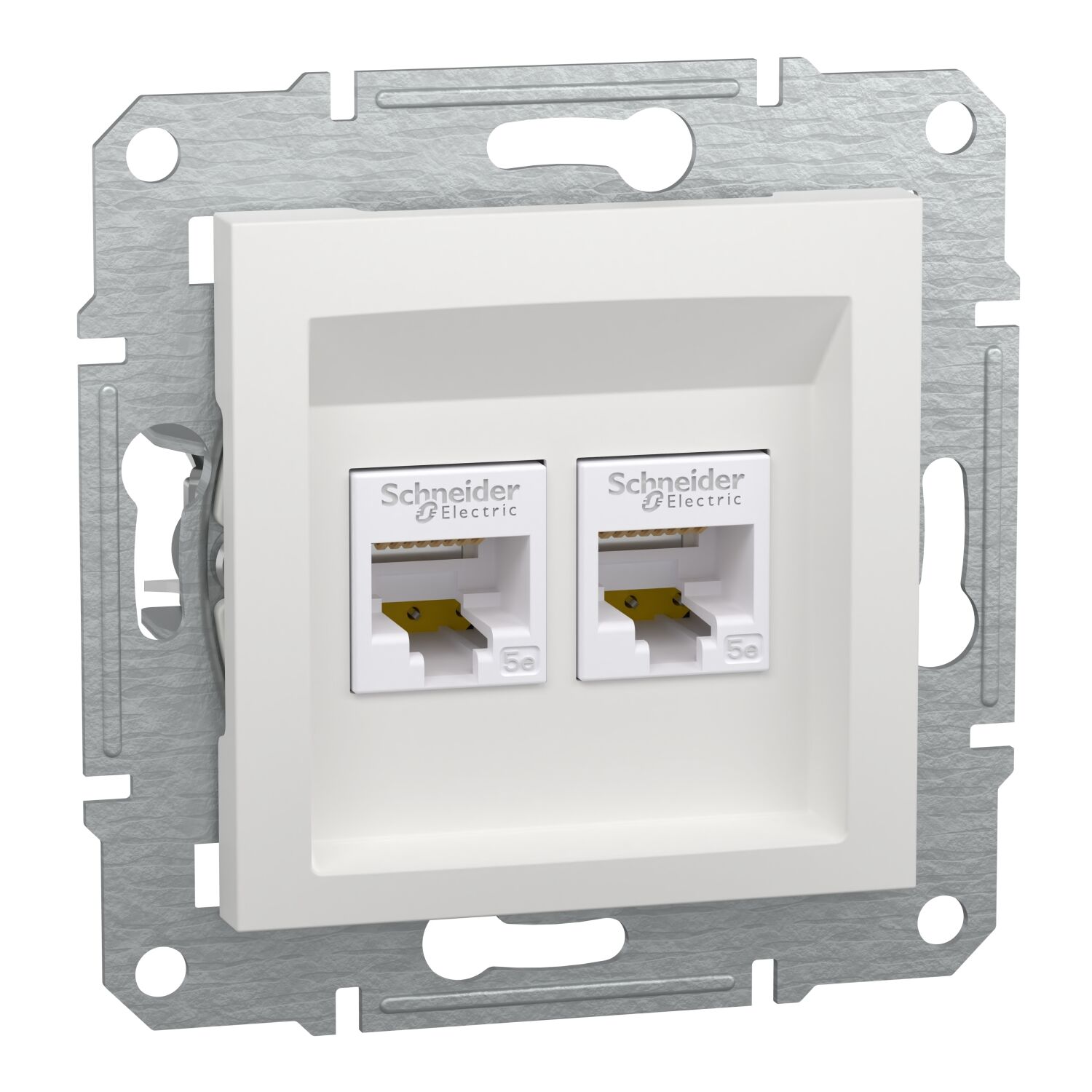 Schneider Electric EPH4470121 Asfora Beyaz 2xRj45Cat5E-Utp Çerçevesiz
