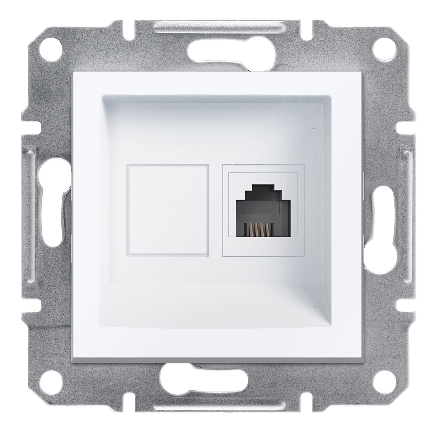 Schneider Electric EPH4170121 Asfora Beyaz 1xRj11 Telefon Prizi Çerçevesiz